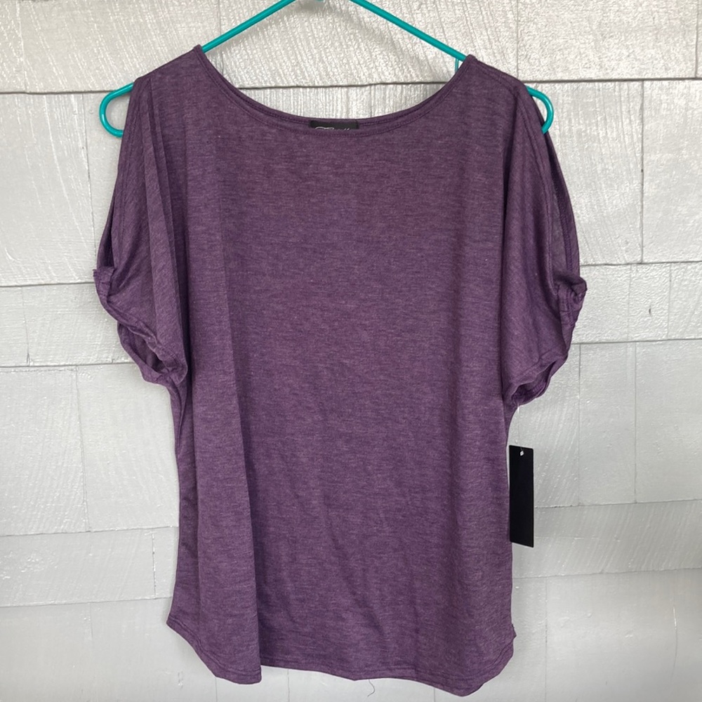 Colette open shoulder knit top